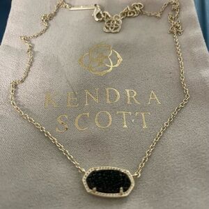 Kendra Scott Gold and Black Pendant Necklace